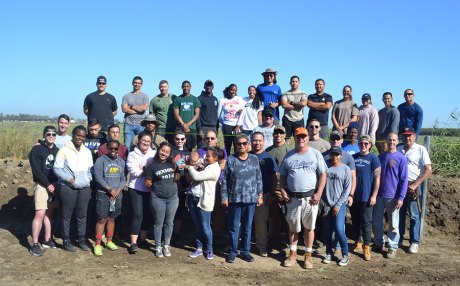 Lemoore's finest angels came together to build a fence.